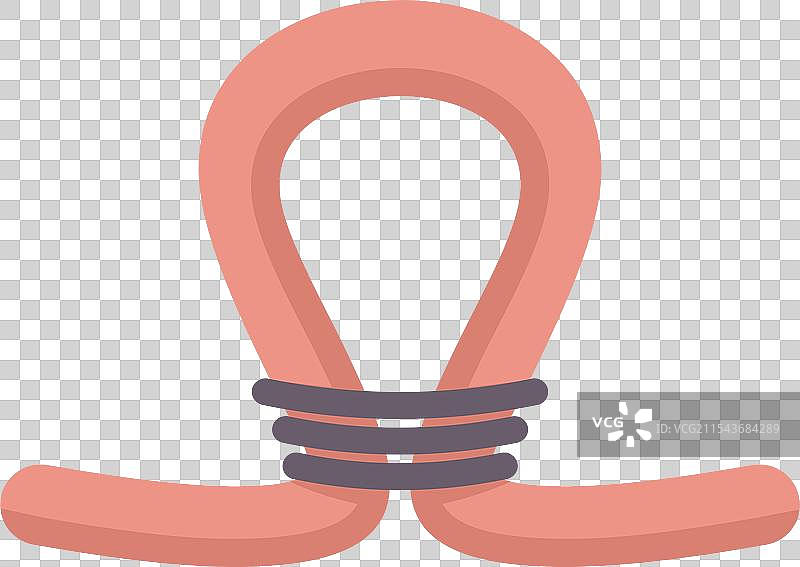 紧紧固定的绳圈，绑着一根线图片素材