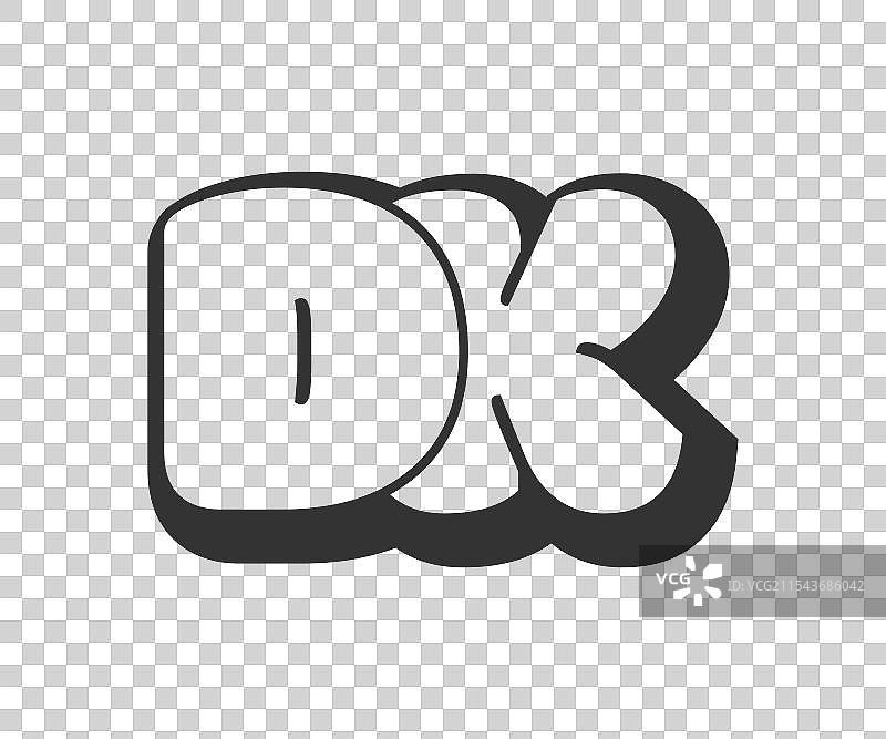 dk标志气泡漫画字母圆形设计图片素材