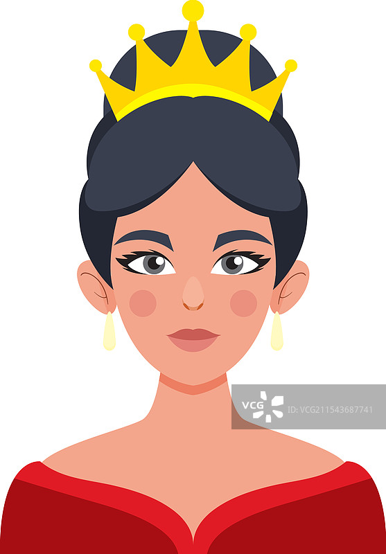 戴着王冠的女王图片素材