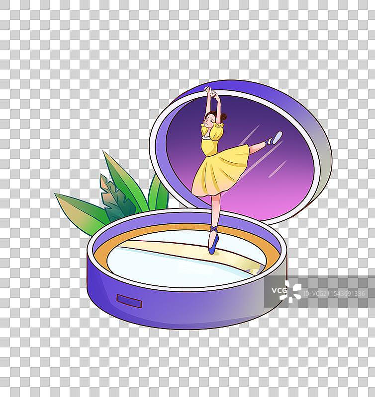 戒指盒芭蕾舞美女元素图片素材