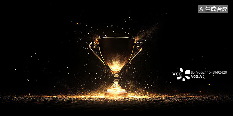 【AI数字艺术】颁奖主题黑色背景图片素材