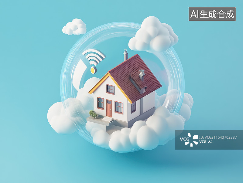 【AI数字艺术】科技AI数字生活手机网络空间房屋室内图片素材