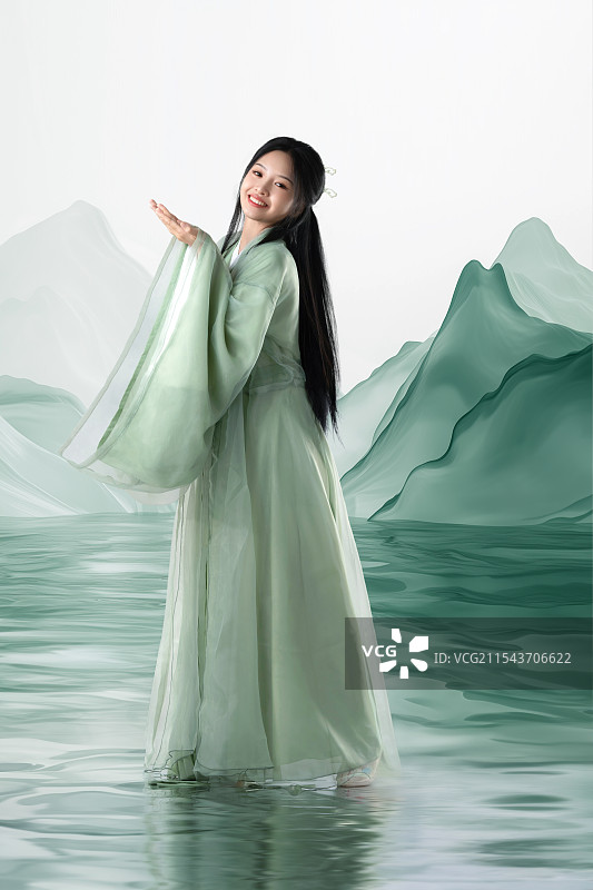 清冷感的古风美女图片素材