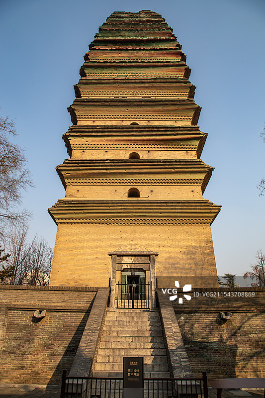 西安小雁塔图片素材