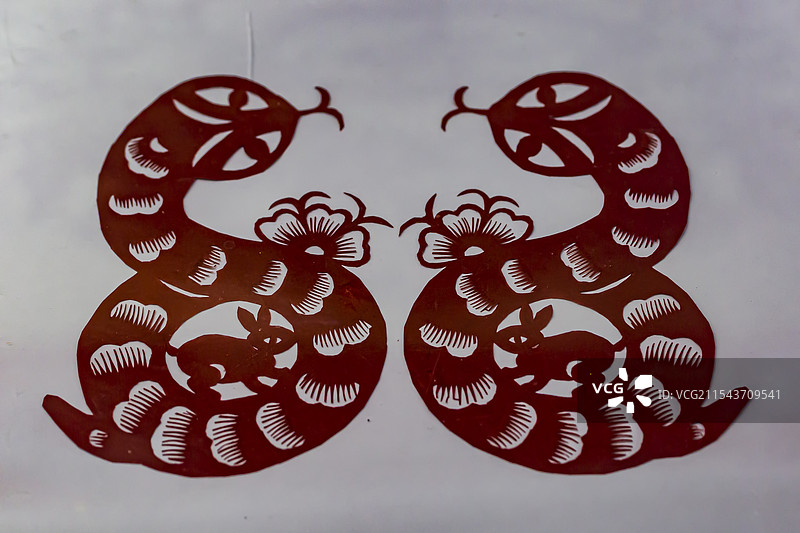 蛇年吉祥剪纸 安阳博物馆图片素材