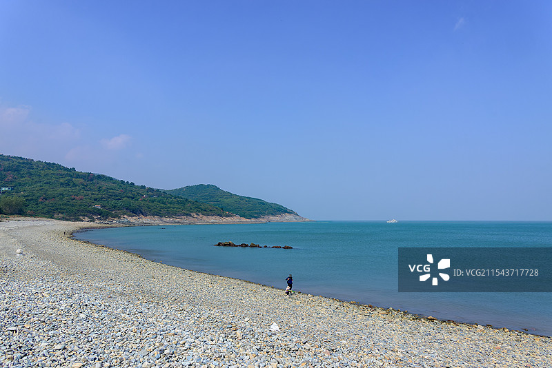 崂山去往八仙墩的梦幻海滩图片素材