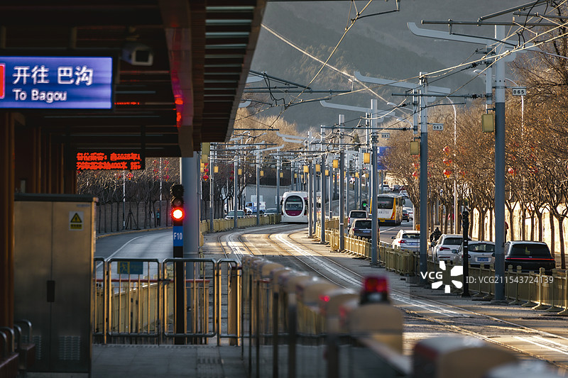 北京地铁西郊线国家植物园站图片素材