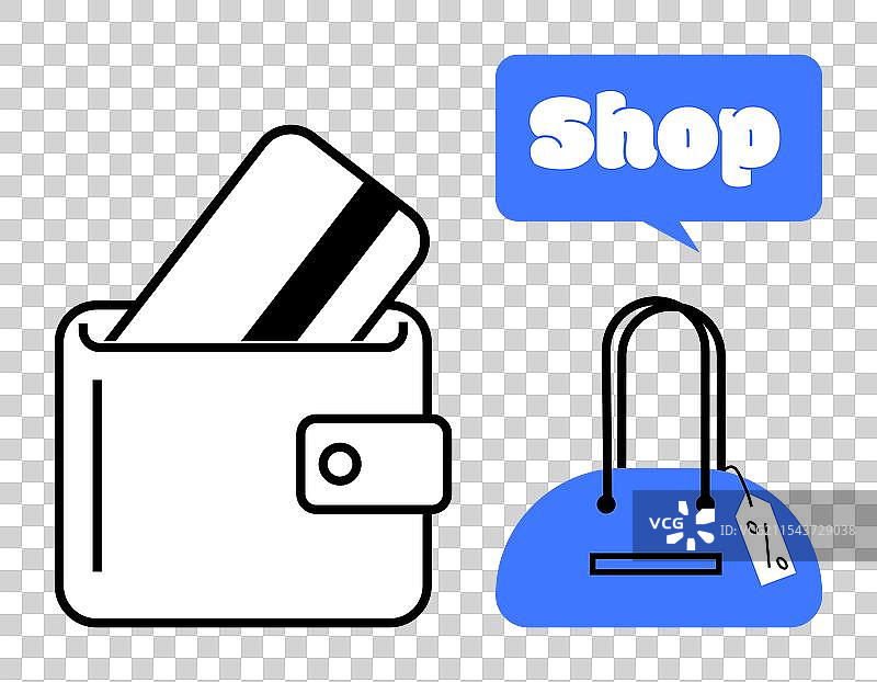 使用信用卡和设计师进行在线购物图片素材