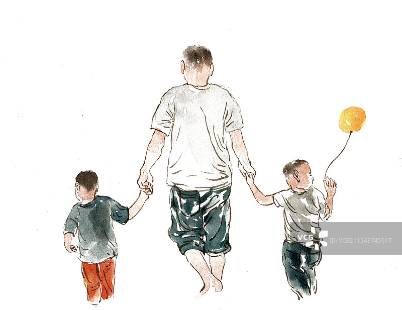 欢乐的父与子图片素材