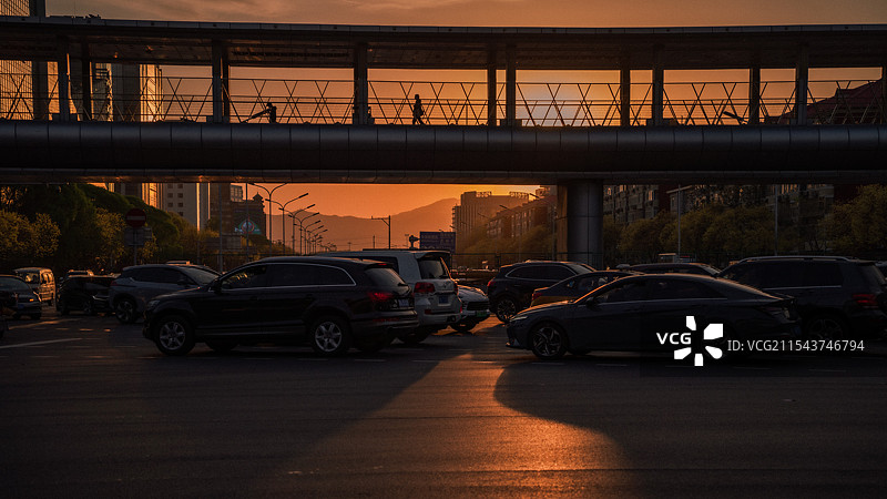 中关村日落图片素材