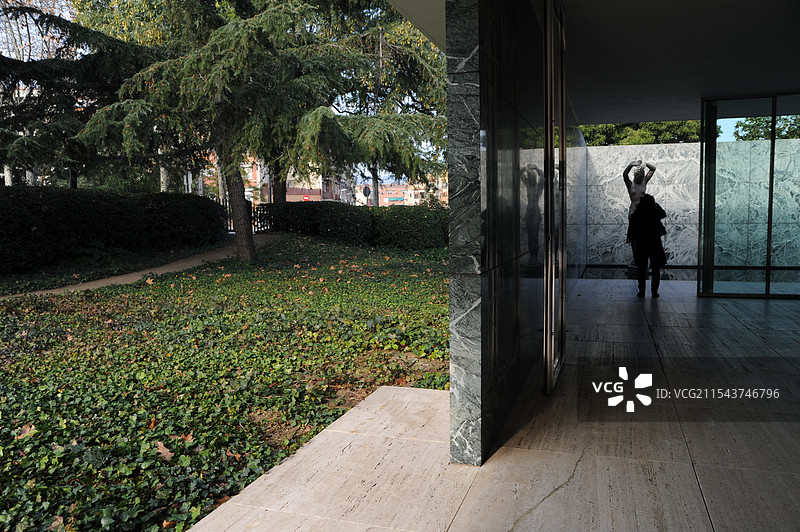 密斯凡德罗设计的 1929年西班牙巴塞罗那国际博览会德国馆图片素材