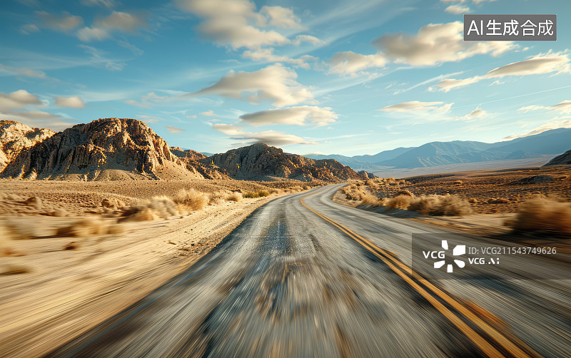 【AI数字艺术】道路主题与汽车广告背景图图片素材