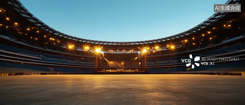【AI数字艺术】举办大型娱乐活动的体育场，演唱会晚会，激光镭射图片素材