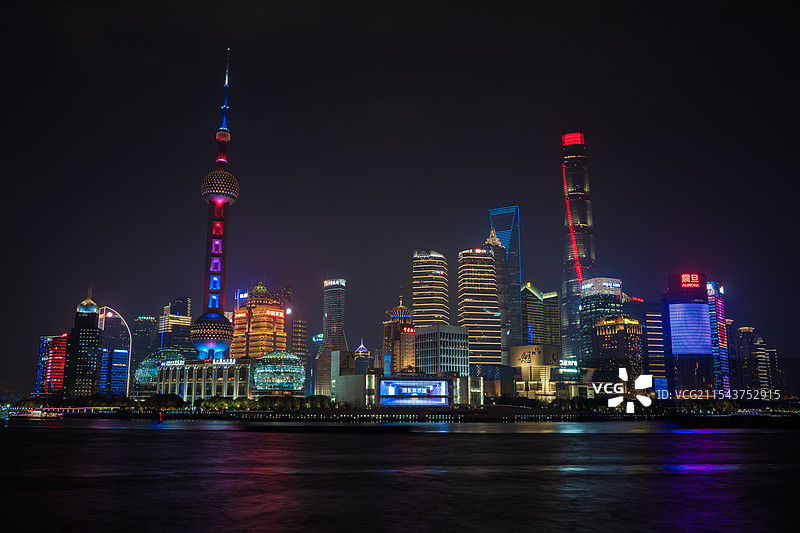 上海外滩夜景图片素材