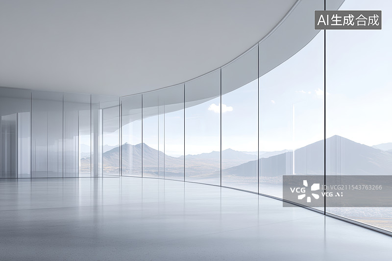 【AI数字艺术】现代城市室内建筑空间图片素材