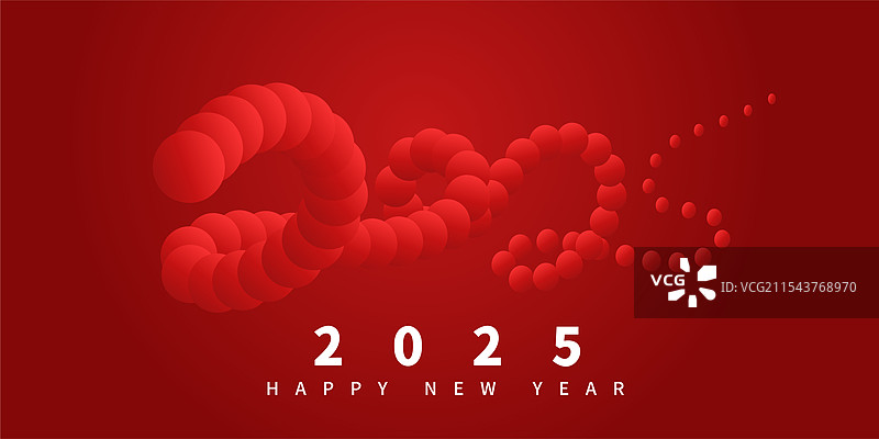 蛇年抽象立体蛇形2025数字海报模板图片素材