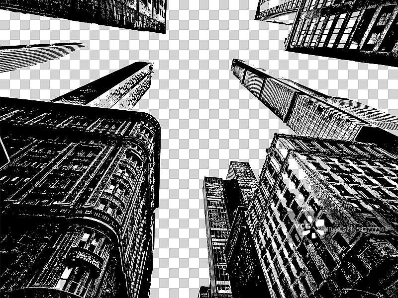 纽约摩天大楼的城市景观图片素材