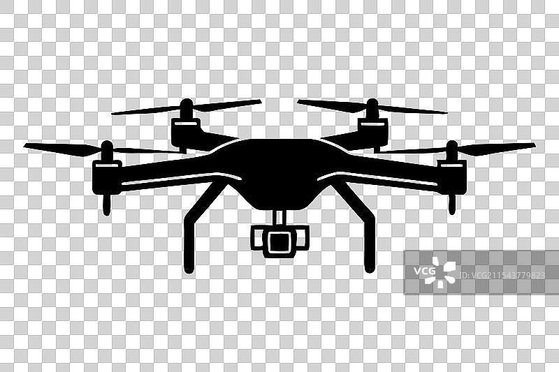 无人机剪影图片素材