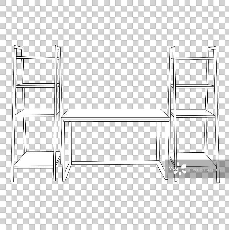 极简主义钢铁线条艺术图片素材