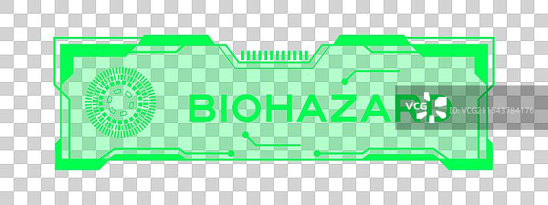 未来科技风格的绿色HUD横幅图片素材