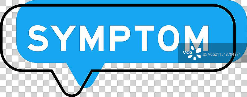 带有“症状”字样的蓝色阴影演讲横幅图片素材