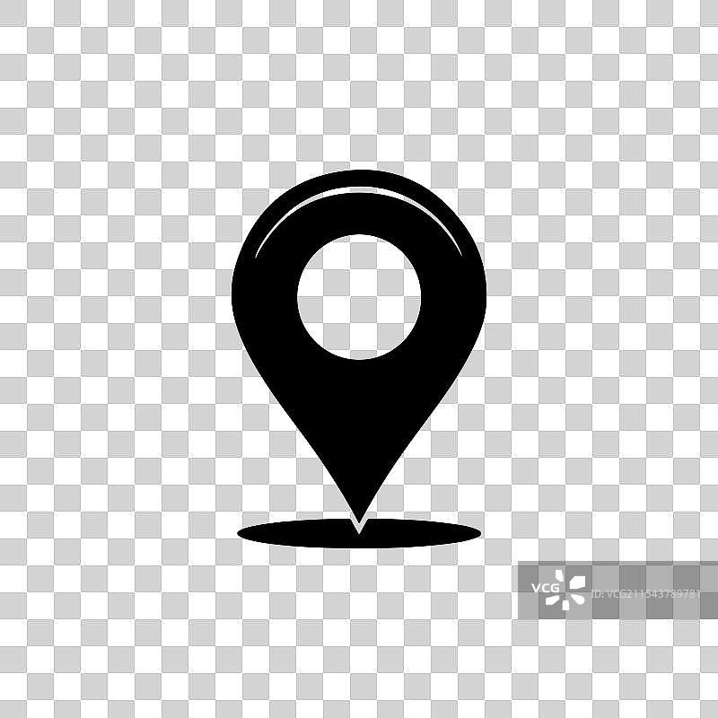 黑色位置标记图标图片素材