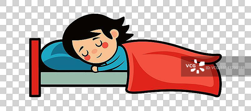 扁平风格的卡通床图片素材