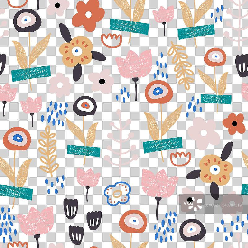 无缝花卉小碎花图案植物纹理图片素材