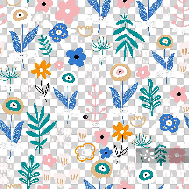 无缝花卉小碎花图案植物纹理图片素材
