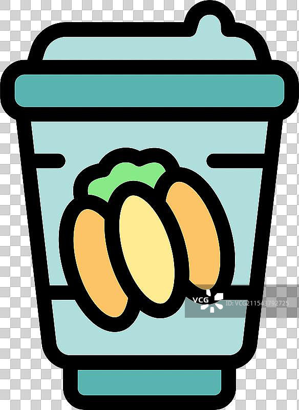 一次性杯子里装着三颗美味的法拉费尔图片素材