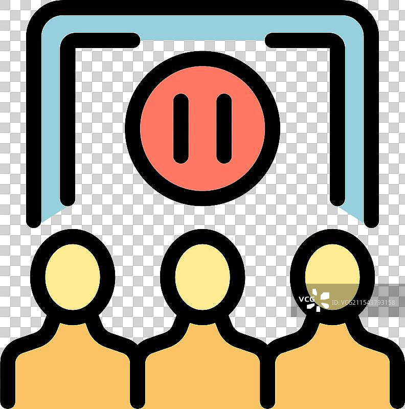 一群人正在观看暂停的视频图片素材