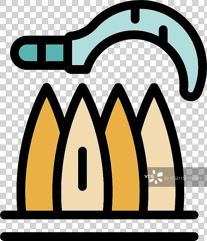 镰刀收割小麦，迎接丰收季节图片素材