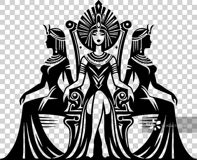 克利奥帕特拉的华丽全身标志概念图片素材