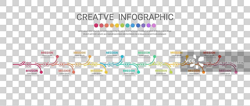 12个月的时间线演示图片素材