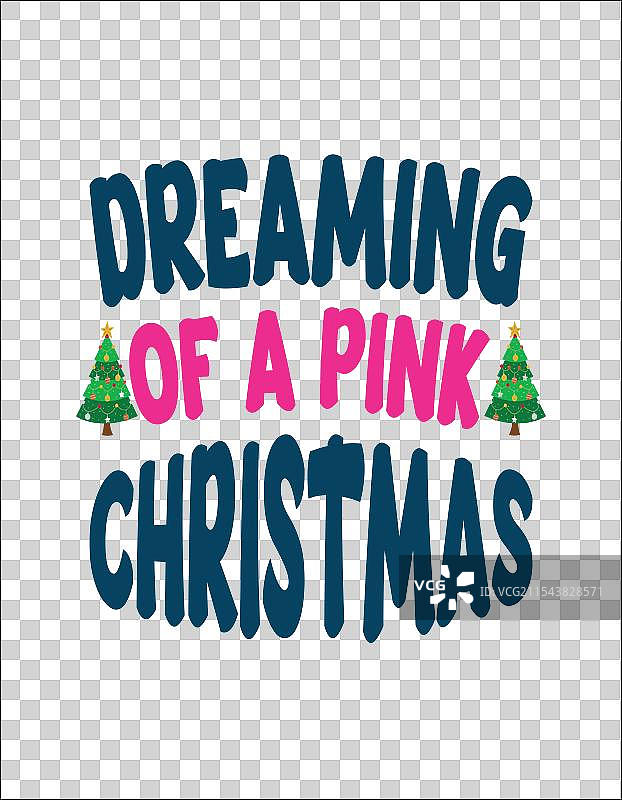 梦想一个粉色的圣诞节图片素材