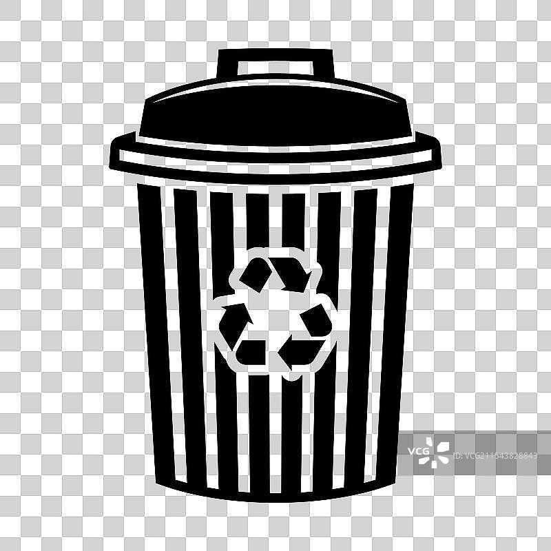 环保垃圾桶图标，用于回收目的图片素材