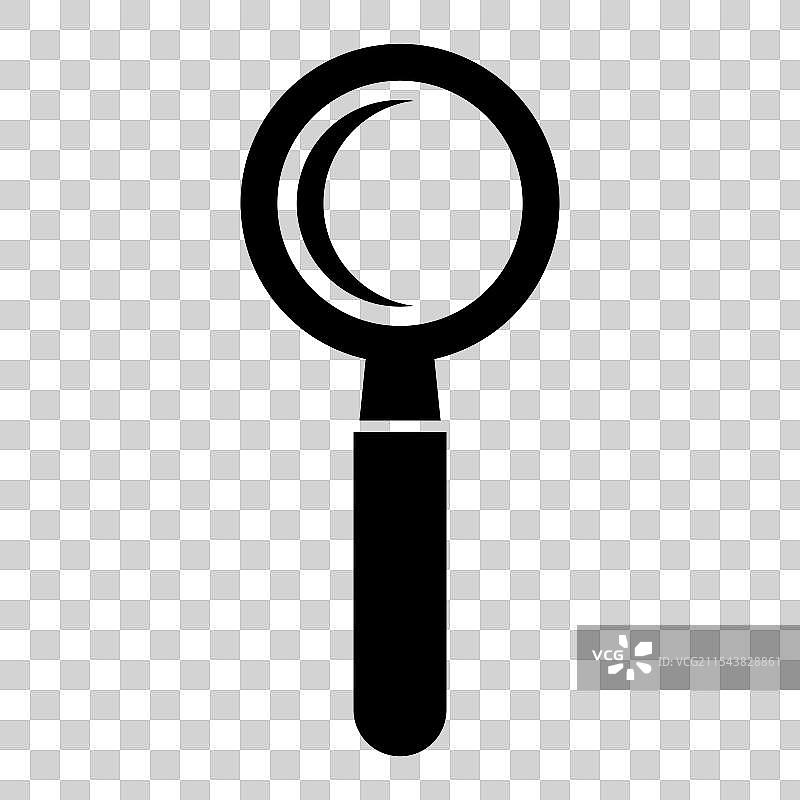 简单的放大镜图标，背景为白色图片素材