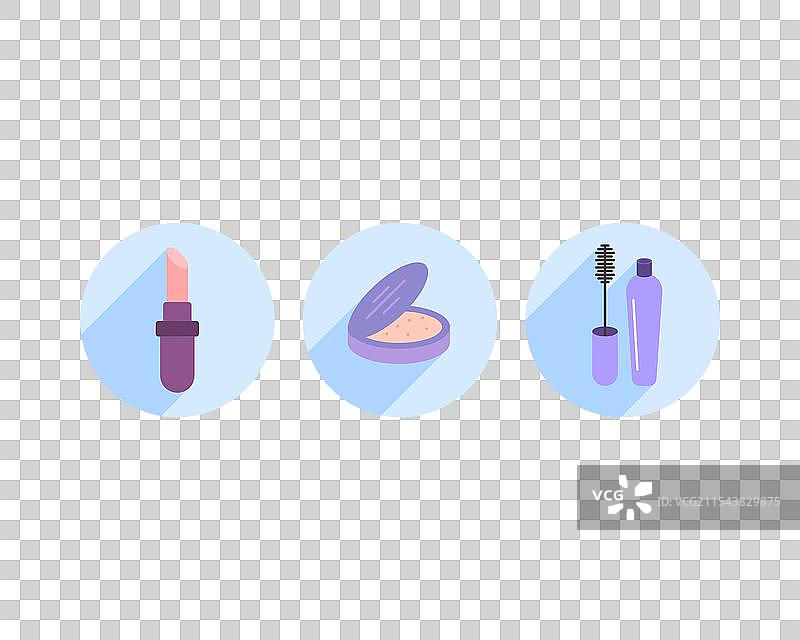 美容、身体护理和化妆品线性扁平图标图片素材