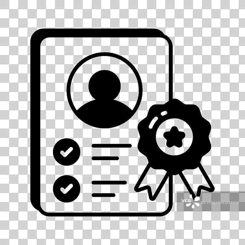 星形徽章与页面展示的概念图标图片素材