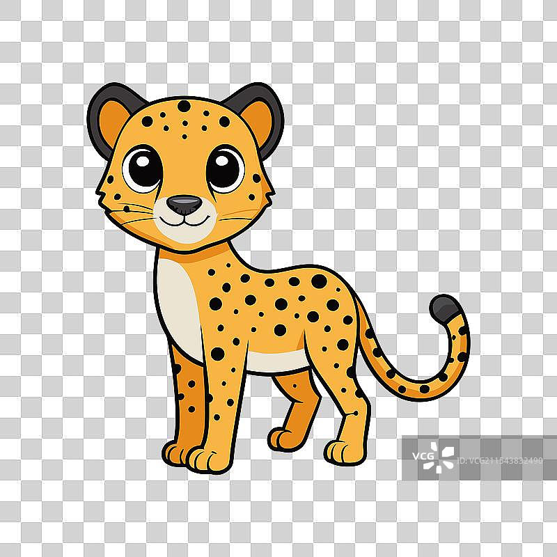 可爱的猎豹艺术图片素材