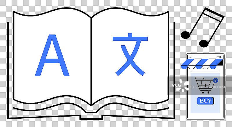 在线语言学习工具和资源图片素材