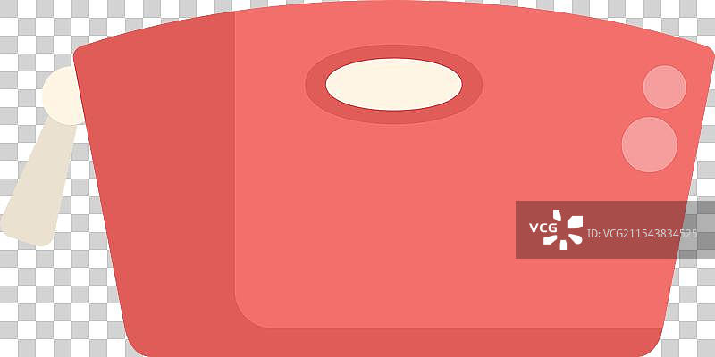 红色化妆包，用于美容产品和化妆品图片素材