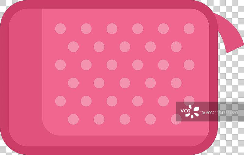 粉色波点图案的化妆包展示图片素材