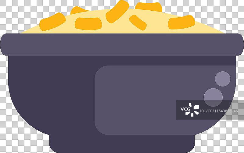 灰色碗里盛满了通心粉奶酪图片素材