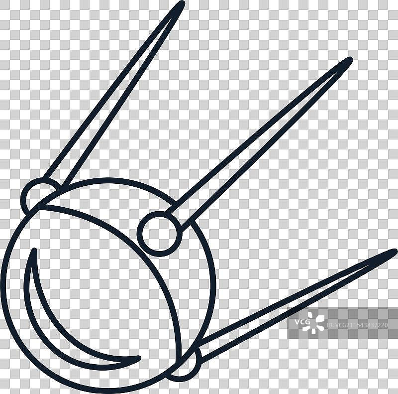 轨道空间圆形卫星轮廓风格图片素材