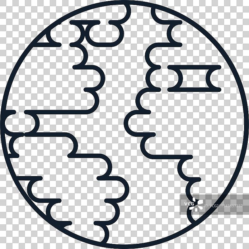 抽象地球轮廓风格图案图片素材