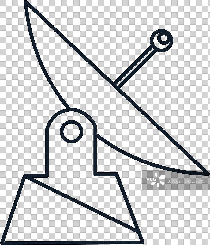 轮廓风格的登机口地面设备图片素材