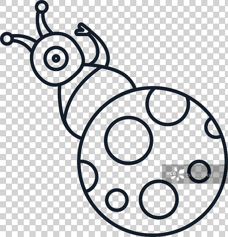 外星人用轮廓风格从星球上挥手图片素材