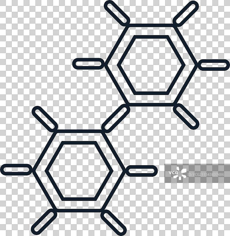 化学链的轮廓风格示意图图片素材