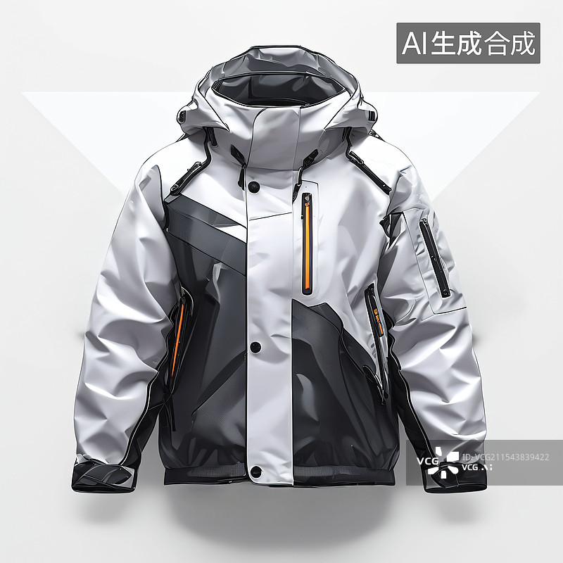 【AI数字艺术】冲锋衣、防水服、上衣、衣服、卡通、C4D图片素材